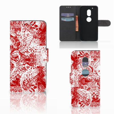 Telefoonhoesje met Naam Motorola Moto G4 Play Angel Skull Rood Telefoonhoesje met Naam Motorola Moto G4 Play Angel Skull Rood