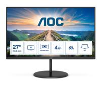 AOC U27V4EA LED-monitor Energielabel F (A - G) 68.6 cm (27 inch) 3840 x 2160 Pixel 16:9 4 ms HDMI, DisplayPort, Hoofdtelefoonaansluiting IPS LED - thumbnail