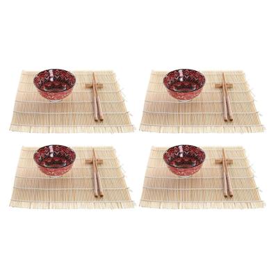Sushi set DKD Home Decor 14,5 x 14,5 x 31 cm Fuchsia Mandala Keramiek Orientaals (16 Onderdelen)