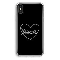 Friends heart black: iPhone XS Transparant Hoesje - thumbnail