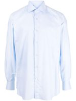 Brioni chemise en coton à manches longues - Bleu