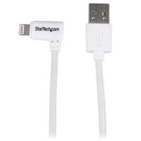 .com Haakse Lightning naar USB kabel voor iPhone  iPod  iPad - Apple MFI certified - 1 m - wit - Lightning-kabel - Lightning male naar USB male - 1 m