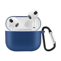 Lunso - Softcase cover hoes - Geschikt voor AirPods 3 - Blauw
