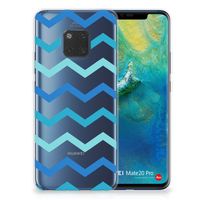 Huawei Mate 20 Pro TPU bumper Zigzag Blauw