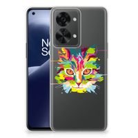 OnePlus Nord 2T Telefoonhoesje met Naam Cat Color - thumbnail