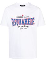 DSQUARED2 t-shirt College à logo imprimé - Blanc