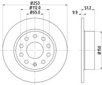 PRO HELLA PAGID, Remschijftype: Massief, u.a. für Seat, VW, Skoda, Audi