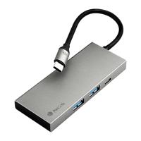NGS Wonder Dock 4 Pro - USB-C multiportadapter van aluminium, ultralicht, HDMI 4K 30Hz, 3.0-aansluiting met PD-opladen 100 W, compatibel met MacBook, Chromebook en laptops