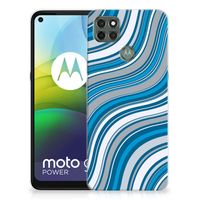 Motorola Moto G9 Power TPU bumper Waves Blue - thumbnail