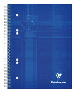 Collegeblok Clairefontaine Studium A5+ 6-gaats 80blz ruit 5x5mm assorti