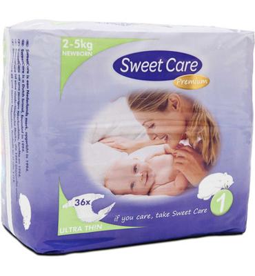 Sweetcare Sweetcare Premium Newborn Maat 1 2-5kg (36st)