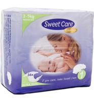 Sweetcare Sweetcare Premium Newborn Maat 1 2-5kg (36st)