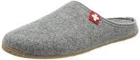Living Kitzbühel Vilten pantoffels Zwitsers kruis, pantoffels voor dames van wol, ademend en antislip, grijs, 36 EU