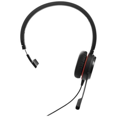 Jabra Evolve 20 SE Mono Headset – Unified Communication gecertificeerde hoofdtelefoon voor VoIP softphone met passieve ruisonderdrukking – USB-C/A – zwart