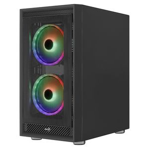 Aerocool Graphite-G-BK-v3 tower behuizing 2x USB-A 3.2 (5 Gbit/s), 2x Audio, Window-kit