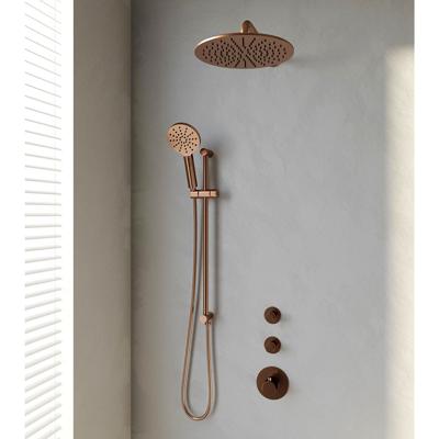 Regendoucheset 24 Inbouw Muur Brauer Copper Edition 30cm Rond Geborsteld Koper PVD 3 Greeps 3-weg Met Thermostaatkraan Glijstang en Handdouche Regendoucheset 24 Inbouw Muur Brauer Copper Edition 30cm Rond Geborsteld Koper PVD 3 Greeps 3-weg Met Thermostaatkraan Glijstang en Handdouche