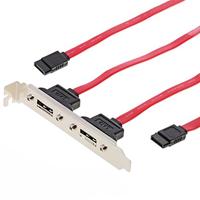 Delock Slotplaat intern 2x SATA naar 2X eSATA extern