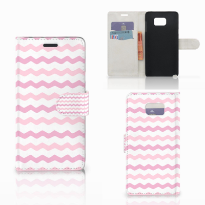 Samsung Galaxy Note 5 Telefoon Hoesje Waves Roze Samsung Galaxy Note 5 Telefoon Hoesje Waves Roze