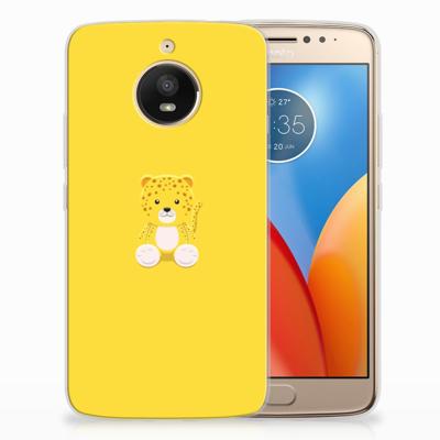 Motorola Moto E4 Plus Telefoonhoesje met Naam Baby Leopard