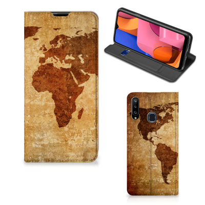 Samsung Galaxy A20s Book Cover Wereldkaart Samsung Galaxy A20s Book Cover Wereldkaart