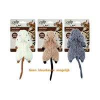 Afp Jumbo muis crinkle lamswol met catnip assorti