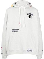 AAPE BY *A BATHING APE® hoodie à logo appliqué - Gris