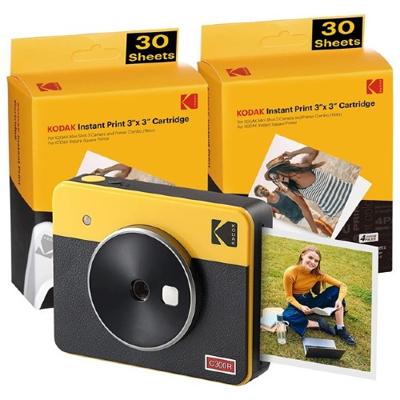 Kodak Mini 3 Retro Photo Printer Black + 60 Sheets Bundle