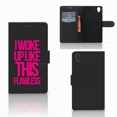 Sony Xperia L1 Hoesje met naam Woke Up - Origineel Cadeau Zelf Maken