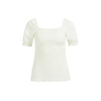 WE Fashion top met ruches wit