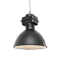 QAZQA - Industrieel | Industrie hanglamp zwart 53,5 cm - Sicko | Woonkamer | Slaapkamer | Keuken - Aluminium Rond - E27 Geschikt voor LED - Max. 1 x 60 Watt