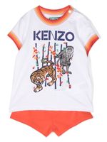 Kenzo Kids ensemble haut-short à imprimé animalier - Rouge