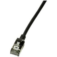 LogiLink CQ9063S RJ45 Netwerkkabel, patchkabel CAT 6A U/FTP 3.00 m Zwart Extreem dun, Vlambestendig, Flexibel, Folie afscherming, Halogeenvrij, Snagless, - thumbnail