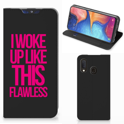 Samsung Galaxy A20e Hoesje met tekst Woke Up - Origineel Cadeau Zelf Maken