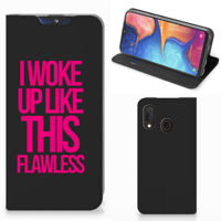Samsung Galaxy A20e Hoesje met tekst Woke Up - Origineel Cadeau Zelf Maken