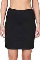 J&C gladde onderrok dames 50 cm - Wit, zwart, huidskleur - L - Zwart