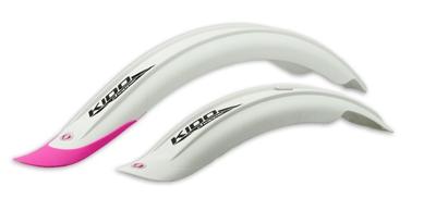 Simpla spatbordenset Kido Short 16 18 inch wit/roze Simpla spatbordenset Kido Short 16 18 inch wit/roze