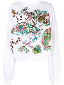 Antonio Marras sweat Mora à fleurs - Blanc