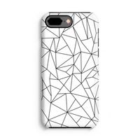 Geometrische lijnen zwart: iPhone 7 Plus Tough Case