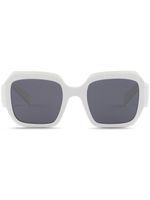 Prada Eyewear lunettes de soleil Symbole à monture oversize - Blanc - thumbnail