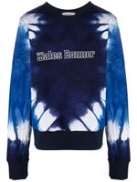 Wales Bonner sweat tie-dye à logo brodé - Bleu