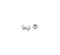 TFT Oorknoppen Hart Zirkonia Zilver Gerhodineerd Glanzend 6 mm x 6.5 mm - thumbnail