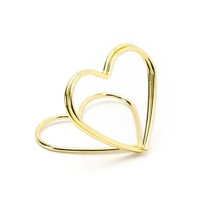 Plaatskaarthouders Hearts goud (10st)