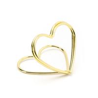 Plaatskaarthouders Hearts goud (10st)
