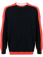 Valentino Garavani pull colour block en laine vierge - Rouge