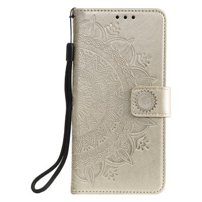 Shop4 - Samsung Galaxy A71 Hoesje - Wallet Case Mandala Patroon Goud