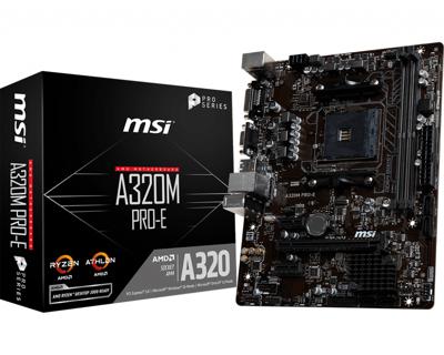 A320M PRO-E - Moederbord - micro ATX - Socket AM4 - AMD A320 - USB 3.1 Gen 1 - Gigabit LAN