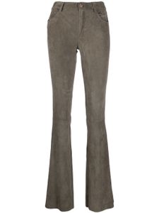 Drome pantalon en daim à coupe évasée - Gris