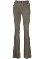 Drome pantalon en daim à coupe évasée - Gris