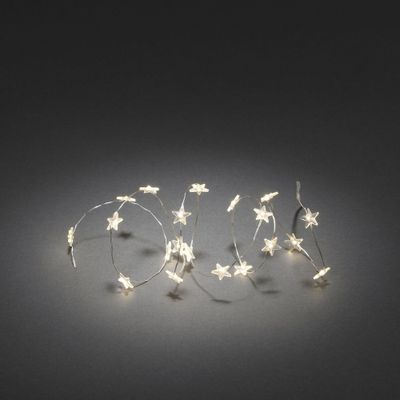 Konstsmide 3139-103 Lichtketting met batterijen Binnen werkt op batterijen Aantal lampen 40 LED Warmwit Verlichte lengte: 2.10 m