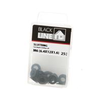 Sluitring zwart din125-A M6 Blister(25)